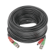 Cable Coaxial (BNC RG59) + Alimentación / SIAMES / 20 Metros (65.62 Pies) / Aleación Cobre + Aluminio CCA / Para Cámaras 4K / Uso Interior y Exterior