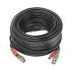 Cable Coaxial (BNC RG59) + Alimentación / SIAMES / 20 Metros (65.62 Pies) / 100% COBRE / Para Cámaras 4K / Uso Interior y Exterior