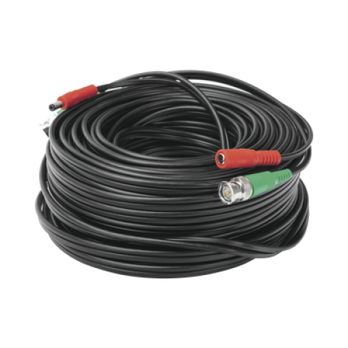 Cable Coaxial (BNC RG59) + Alimentación / SIAMES / 30 Metros (98.43 Pies) / 100% COBRE / Para Cámaras 4K / Uso Interior y Exterior