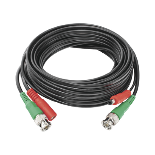 Cable Coaxial (BNC RG59) + Alimentación / SIAMES / 5 Metros (16.40 Pies) / 100% Cobre / Para Cámaras 4K / Uso Interior y Exterior