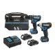 Kit de Rotomartillo Atornillador DHP485Z + Atornillador de Impacto DTD157Z, incluye 2 Baterías BL1815N, 1 Cargador DC18SD y Maleta de lona.