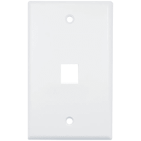 Placa de Pared (Face Plate) / 1 Puerto / Color Blanco / Caja con 20 Piezas / ABS