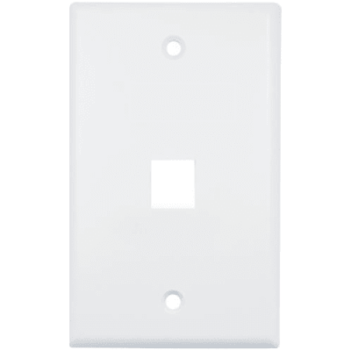 Placa de Pared (Face Plate) / 1 Puerto / Color Blanco / Caja con 20 Piezas / ABS
