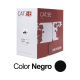 Bobina de Cable UTP 305 Metros (1000 Pies) / Cat 5E (24 AWG) / Color Negro / PE / Uso en Exterior / 100% Cobre / Aplicaciones de CCTV, Redes de Datos y Enlaces Inalámbricos
