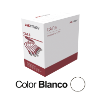 Bobina de Cable UTP 305 Metros (1000 Pies) / Cat 6 (24 AWG) / Color Blanco / PVC (CM) / Uso en Interior / CCA (Cobre con Aluminio) / Aplicaciones de CCTV y Redes de Datos Bobina de Cable UTP 305 Metros (1000 Pies) / Cat 6 (24 AWG) / Color Blanco / PVC (CM) / Uso en Interior / CCA (Cobre con Aluminio) / Aplicaciones de CCTV y Redes de Datos