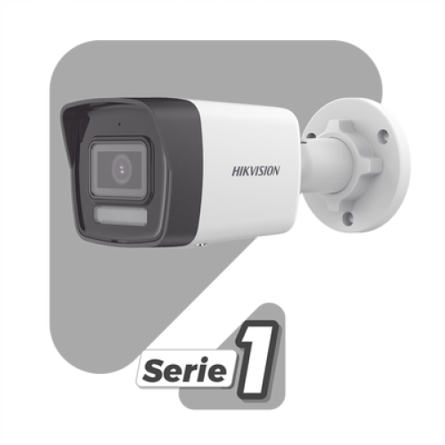 [Dual Light] Bala IP 2 Megapixel / Lente 2.8 mm / 30 mts IR + 30 mts Luz Blanca / Micrófono Integrado / ACUSENSE Lite / Exterior IP67 / H.265 / PoE  / Micro SD