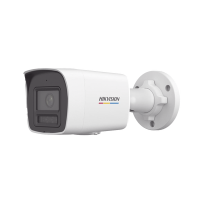 [Dual Light + ColorVu] Bala IP 2 Megapixel / Lente 2.8 mm / 30 mts IR + 30 mts Luz Blanca / Micrófono Integrado / ACUSENSE Lite / Exterior IP67 / dWDR / PoE / Micro SD 