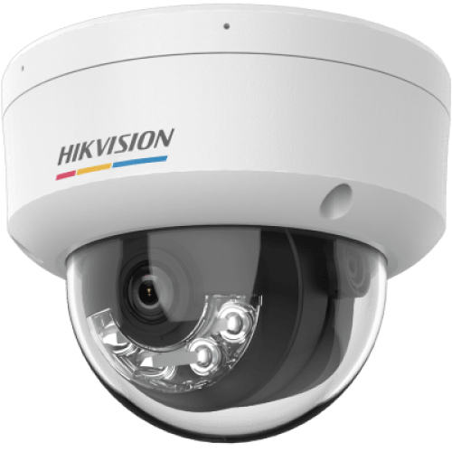 [ColorVu 3.0 + MD 3.0] Domo IP 4 Megapixel / Lente 2.8 mm / 30 mts IR + 30 mts Luz Blanca / Micrófono Integrado / ACUSENSE Lite / Exterior IP67 / IK08 / WDR 120 dB / PoE / Micro SD 