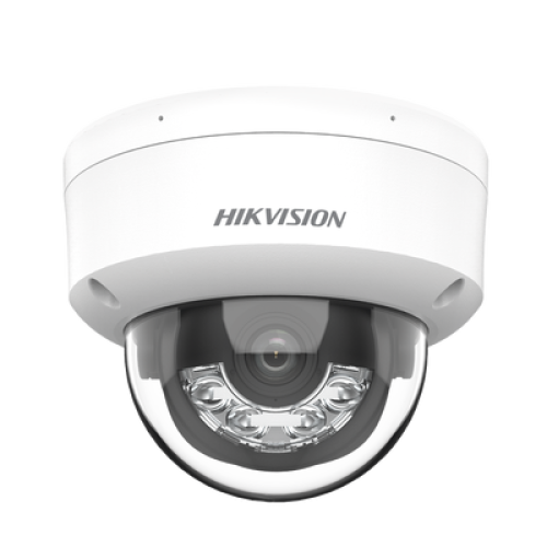 [Dual Light] Domo IP 8 Megapixel (4K) / Lente 2.8 mm / 30 mts IR + 30 mts Luz Blanca / Micrófono Integrado / Antivandálico IK08 / ACUSENSE Lite / Exterior IP67 / H.265 / PoE / Micro SD