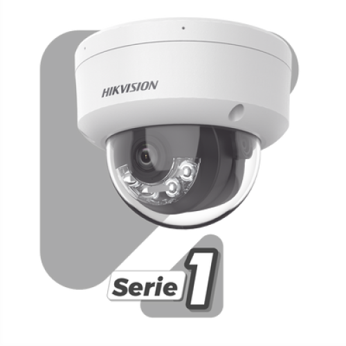 [Dual Light] Domo IP 8 Megapixel (4K) / Lente 2.8 mm / 30 mts IR + 30 mts Luz Blanca / Micrófono Integrado / Antivandálico IK08 / ACUSENSE Lite / Exterior IP67 / H.265 / PoE / Micro SD