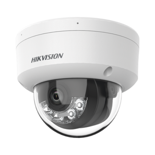 [Dual Light] Domo IP 8 Megapixel (4K) / Lente 2.8 mm / 30 mts IR + 30 mts Luz Blanca / Micrófono Integrado / Antivandálico IK08 / ACUSENSE Lite / Exterior IP67 / H.265 / PoE / Micro SD