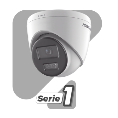 [Dual Light] Turret IP 6 Megapixel / Lente 2.8 mm / 30 mts IR + 30 mts Luz Blanca / Micrófono Integrado / ACUSENSE Lite / Exterior IP67 / H.265 / PoE / ONVIF / Micro SD