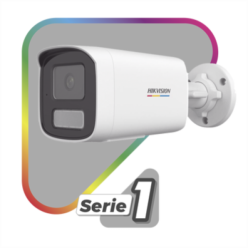 [Dual Light + ColorVu] Bala IP 4 Megapixel / Lente 4 mm / 50 mts IR + 50 mts Luz Blanca / Micrófono Integrado / ACUSENSE Lite / Exterior IP67 / WDR 120 dB / PoE / Micro SD 