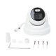 Turret IP 4 Megapixel / Imagen a color 24/7 / Lente 4 mm / Luz Blanca 30 mts / WDR 130 dB / Exterior IP67 / Micrófono Integrado / Captura Facial / Videoanaliticos (Filtro de Falsas Alarmas) / MicroSD