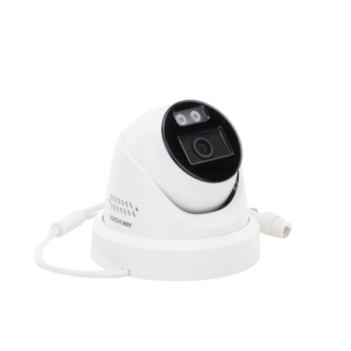 [Dual Light + ColorVu] Turret IP 4 Megapixel / Lente 2.8 mm / 30 mts IR + 30 mts Luz Blanca / Exterior IP67 / Luz Intermitente y Alerta de Audio / Micrófono Integrado / Videoanaliticos (Filtro de Falsas Alarmas) / WDR 130 dB / Captura Facial