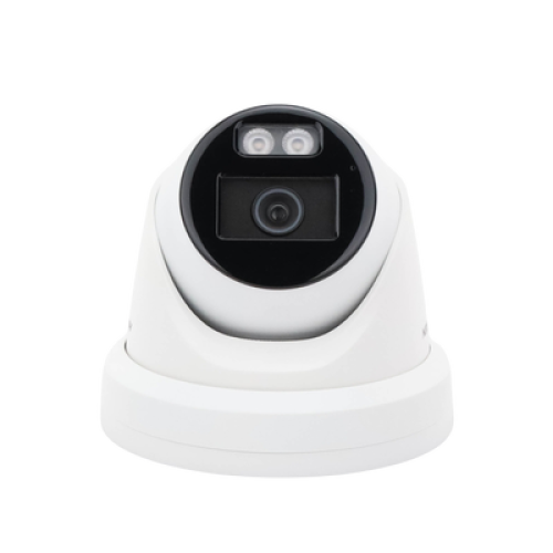 [Dual Light + ColorVu] Turret IP 8 Megapixel / Lente 2.8 mm / 40 mts IR + 40 mts Luz Blanca /  Microfono Integrado / Exterior IP67 /   WDR 130 dB / Videoanaliticos (Filtro de Falsas Alarmas) / Captura Facial / ACUSEARCH