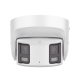 [PROTECCIÓN ACTIVA] Turret IP Panorámica 8 Megapíxel / 2 Lentes 4 mm (180°) / Imagen a Color 24/7 (ColorVu) / PoE / WDR 130° / IP67 / ACUSENSE / Luz Estroboscópica y Alarma Audible / 30 mts Luz Blanca / Micro SD