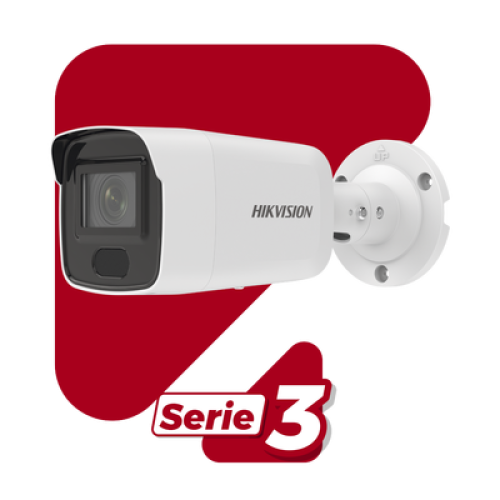 Bala IP 6 Megapixel / Lente 2.8 mm / 40 mts IR / Exterior IP67 / PoE / ACUSENSE / DARKFIGHTER / Alarmas y Audio I/O / ONVIF / Micro SD / 4 Analíticos: AcuSense, Deteccion Facial, Conteo de Personas por Cruce y Zona