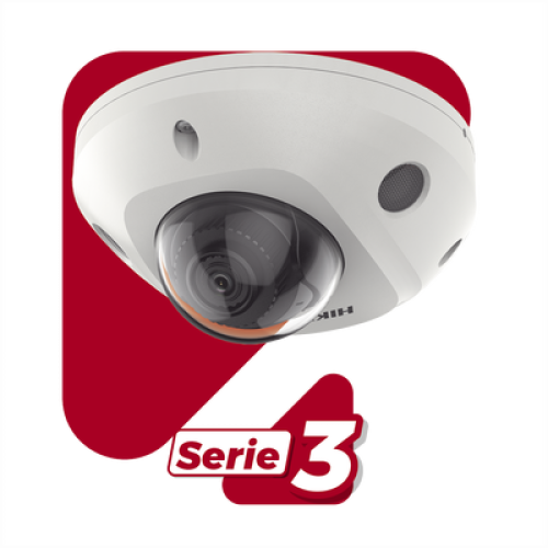 Mini Domo IP 6 Megapixel / Lente 2.8 mm / 30mts IR EXIR / Micrófono Integrado / Exterior IP67 / IK08 / PoE / DARKFIGHTER / Alarmas y Audio I/O / ONVIF / Micro SD / 4 Analíticos: AcuSense, Deteccion Facial, Conteo de Personas por Cruce y Zona