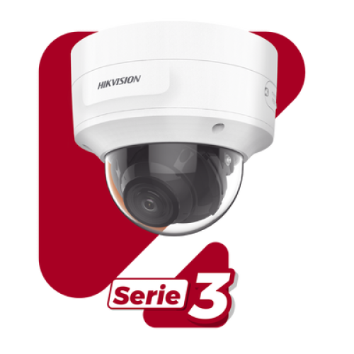 Domo IP 8 Megapixel (4K) / Lente Mot. 2.7 a 13.5 mm / 40 mts IR EXIR / Exterior IP66 / IK10 / DARKFIGHTER / Audio y Alarma I/O / PoE+ / ONVIF / Micro SD / 4 Analíticos: AcuSense, Deteccion Facial, Conteo de Personas por Cruce y Zona
