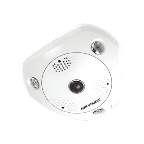Fisheye IP 6 Megapixel / 180° - 360° / DEWARPING / WDR 120 dB / Uso en Interior / 15 mts IR / Entrada y Salida de Audio y Alarma / Múltiples Vistas  / MicroSD