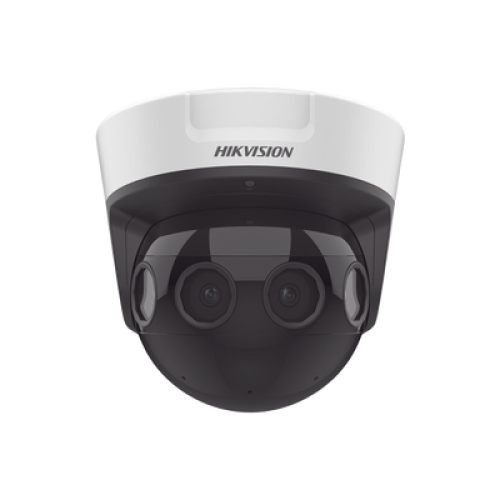 PanoVu Series / Vista Panorámica 180° / 32 Megapixel en Total / 4 Lentes 2.8 mm (4 Lentes 8 Megapixel) / 20 mts IR / Exterior IP67 / IK10 / 12 Vcc / PoE+ / Micro SD