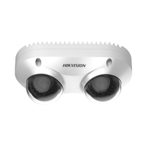 PanoVu Series / Lente Dual de 4 Megapixel / 2 Lentes Fijos de 2.8 mm / Recomendado para Pasillos o Esquinas / IP67 / IK10 / PoE / WDR 120 dB / 10 mts IR / Entrada y Salida de Audio y Alarma / MicroSD