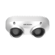 PanoVu Series / Lente Dual de 4 Megapixel / 2 Lentes Fijos de 2.8 mm / Recomendado para Pasillos o Esquinas / IP67 / IK10 / PoE / WDR 120 dB / 10 mts IR / Entrada y Salida de Audio y Alarma / MicroSD