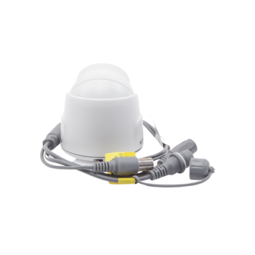 Ultra Mini Turret TURBO 2 Megapixel (1080p) / Gran Angular / Lente 2.8 mm / 20 mts IR EXIR / Exterior IP67 / 4 Tecnologías (TVI / AHD / CVBS) / dWDR / Color Blanco