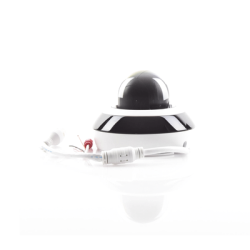 Mini Domo PTZ IP 4 Megapixel / 4X Zoom / H.265+ / 20 mts IR EXIR / WDR / PoE / IK10 /Exterior IP66 / DarkFighter / Micrófono Integrado / Micro SD