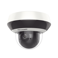 Mini Domo PTZ IP 4 Megapixel / 4X Zoom / H.265+ / 20 mts IR EXIR / WDR / PoE / IK10 /Exterior IP66 / DarkFighter / Micrófono Integrado / Micro SD