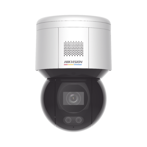 Domo PT IP 4 Megapixel / Imagen a Color 24/7 / Lente 4 mm / Luz Blanca 30 mts / Exterior IP66 / ACUSENSE (Evita Falsas Alarmas) / PoE+ / Micrófono y Bocina Integrada / WDR 120 dB / MicroSD