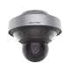 Domo PanoVu series / Vista Panorámica 180° / 4 Lentes de 4 Megapixel + PTZ 4 Megapixel de 40X Zoom / Posicionamiento 3D / IP67 / IK10 / WDR 120 dB / EIS / Autoseguimiento / 250 mts IR / 36 VCD