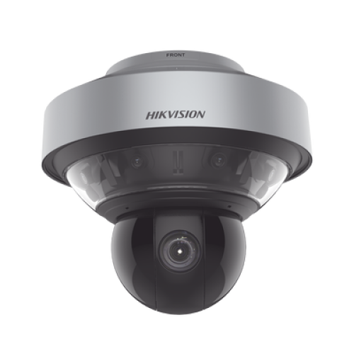 Domo PanoVu series / Vista Panorámica 180° / 4 Lentes de 4 Megapixel + PTZ 4 Megapixel de 40X Zoom / Posicionamiento 3D / IP67 / IK10 / WDR 120 dB / EIS / Autoseguimiento / 250 mts IR / 36 VCD