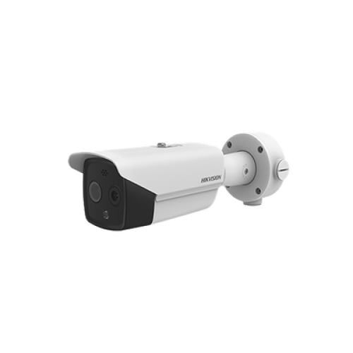 Cámara Bala IP Termográfica / Medición de Temperatura -20°C a 150°C / Alta Resolución Térmica 160 x 120 / Teleobjetivo Térmico 9.7mm / Alarma por Excepción de Temperatura / Óptica 5 MP / IP67