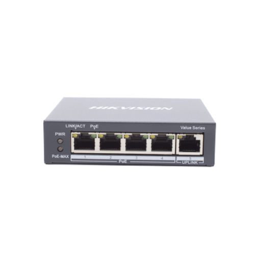 Switch Gigabit  PoE+ / No Administrable / 4 Puertos 1000 Mbps PoE+ / 1 Puerto 1000 Mbps Uplink / 35 Watts