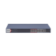 Switch PoE+ / Monitoreable / 16 puertos 10/100 Mbps PoE+ / 2 Puertos 1000 Mbps Uplink / 2 Puertos SFP de Uplink /  Configuración Nube Hik-Partner Pro / Modo Extendido hasta 300 metros / 230 W 