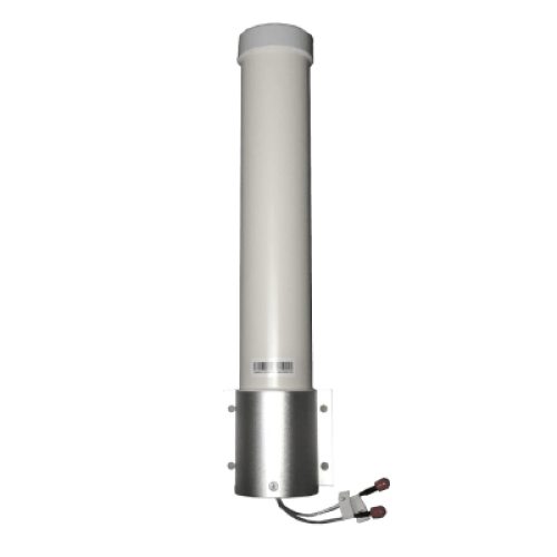 Antena Omnidireccional 360° / 5 GHz / 11 dBi Ganancia / Polarización Dual / IP65 / Montaje en Poste / Conectores SMA Macho