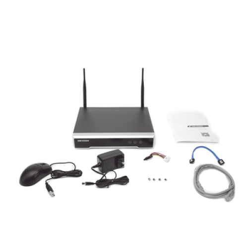 NVR 4 Megapixel / 4 canales IP / 1 Bahía de Disco Duro / 2 Antenas Wi-Fi / Salida de Vídeo Full HD NVR 4 Megapixel / 4 canales IP / 1 Bahía de Disco Duro / 2 Antenas Wi-Fi / Salida de Vídeo Full HD