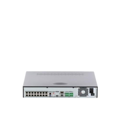 NVR 12 Megapixel (4K) / 16 canales IP / 16 Puertos PoE+ / AcuSense (Evita Falsas Alarmas) / Reconocimiento Facial / 4 Bahías de Disco Duro / Switch PoE 300 mts  / HDMI en 4K / Alarmas I/O