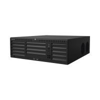 [Doble Poder de Decodificación] NVR 32 Megapixel (8K) / 128 Canales IP / AcuSense / ANPR / Conteo de Personas / 16 Bahías de Disco Duro / 2 Tarjetas de Red / Soporta RAID con Hot Swap / 2 HDMI en 8K / POS / Alarmas I/O  / Smart Search