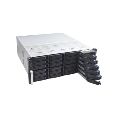 NVR 12 Megapixel (4K) / 256 canales IP / 24 Bahías de Disco Duro / 4 Puertos de Red / Soporta RAID con Hot Swap / NVR 