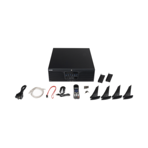 NVR 12 megapixel (4K) / 64 canales IP / Soporta Cámaras con AcuSense  / 16 Bahías de Disco Duro / 2 Tarjetas de Red / Soporta RAID con Hot Swap / HDMI en 4K / Soporta POS
