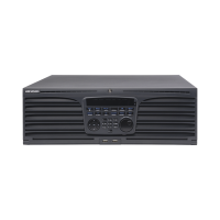 NVR 12 megapixel (4K) / 64 canales IP / Soporta Cámaras con AcuSense  / 16 Bahías de Disco Duro / 2 Tarjetas de Red / Soporta RAID con Hot Swap / HDMI en 4K / Soporta POS