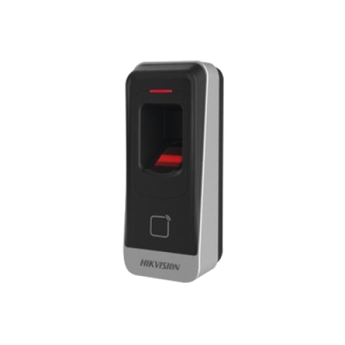 Lector esclavo MIFARE IP65 / Huella Digital / Lector de Tarjetas de Proximidad MiFare / RS-485 / Interior y Exterior / Requiere Panel de Control de Acceso Serie DS-K26 y DS-K27
