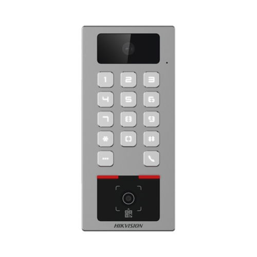 Teclado con Lector Físico de QRs para Exterior Antivandálico IP65 & IK09 con función de Videoportero Multiapartamento / Tarjeta, Código QR, PIN o App HikConnect / Cámara 2 MP compatible con NVRs / Soporta b Teclado con Lector Físico de QRs para Exterior Antivandálico IP65 & IK09 con función de Videoportero Multiapartamento / Tarjeta, Código QR, PIN o App HikConnect / Cámara 2 MP compatible con NVRs / Soporta b