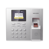 Terminal de Control de Acceso y Asistencia compatible con APP Hik-Connect (P2P) / Lectura de Huella y de Tarjetas EM / Soporta hasta 1000 Huellas / Relevador para Chapa / Software iVMS4200