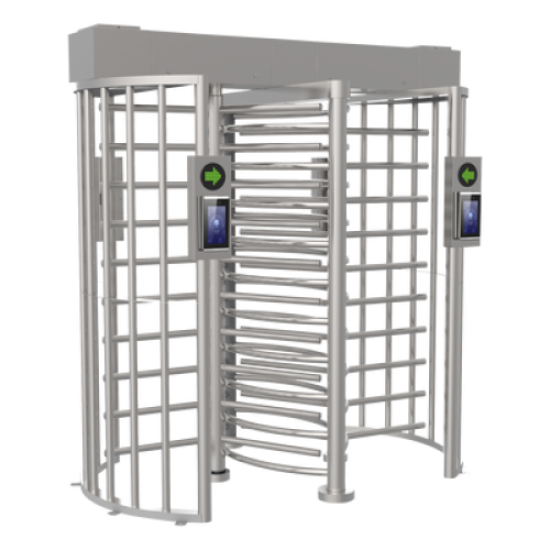 Torniquete DOBLE (2 Carriles) de Cuerpo Completo Bidireccional / Exterior / Acero Inoxidable SUS304 / 30 Personas por Minuto / Compatible con Reconocimiento Facial (Terminal no Incluida)
