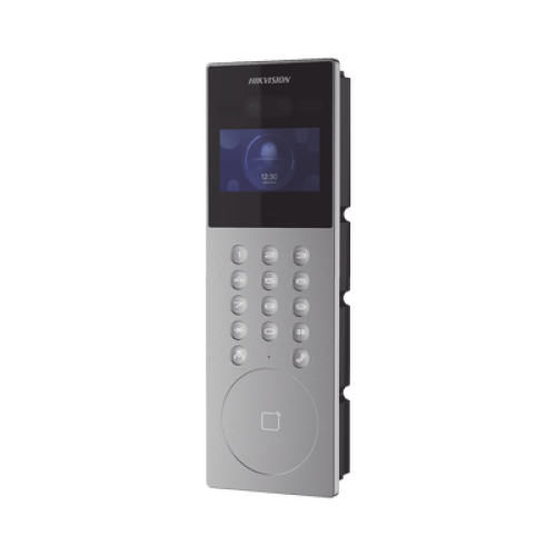 Videoportero IP Multiapartamento con Reconocimiento Facial / Llamada a App HikConnect (requiere monitor) / Protección IP65 / Apertura por Rostro, Tarjeta o App 