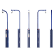 Estación de Alarma de Pánico con Videollamada / Cámara IP 4 MP/ Audio Bidireccional / Altavoz 30 W / Sirena (Azul y Rojo) / RS-485 / Micro SD / Montaje en Suelo / Montaje para PTZ (No Incluye PTZ)